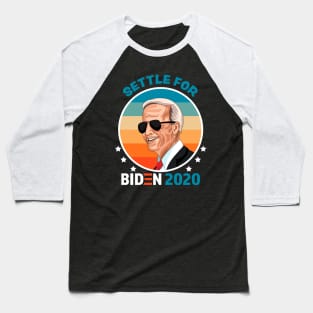 Settle for Biden 2020 Vintage Sunset Design Baseball T-Shirt